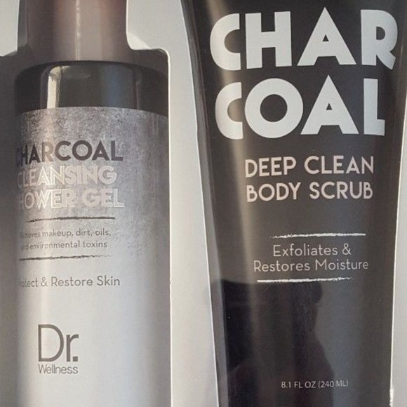 Dr. Wellness Charcoal Cleansing Duo 2 Step Kit 2pc Gift Set Cleansing Shower Gel - Picture 4 of 4